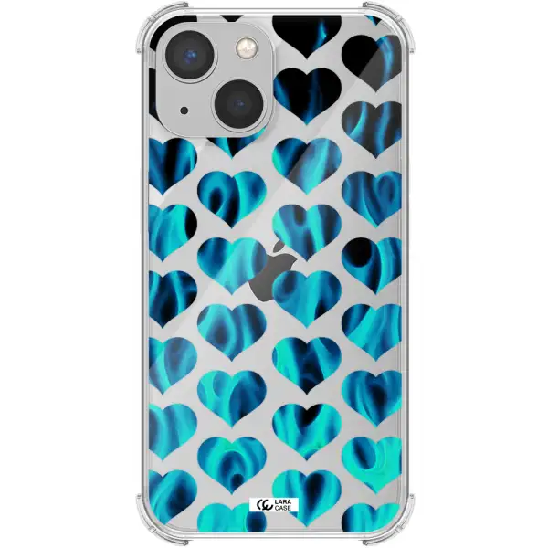 Heart Flame Apple iPhone 13 mini Clear PC Case