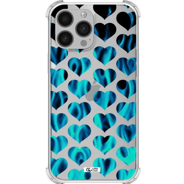 Heart Flame Apple iPhone 13 Pro Clear PC Case