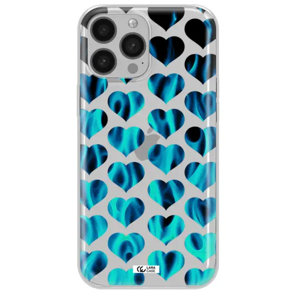 Heart Flame Apple iPhone 13 Pro Clear TPU Case