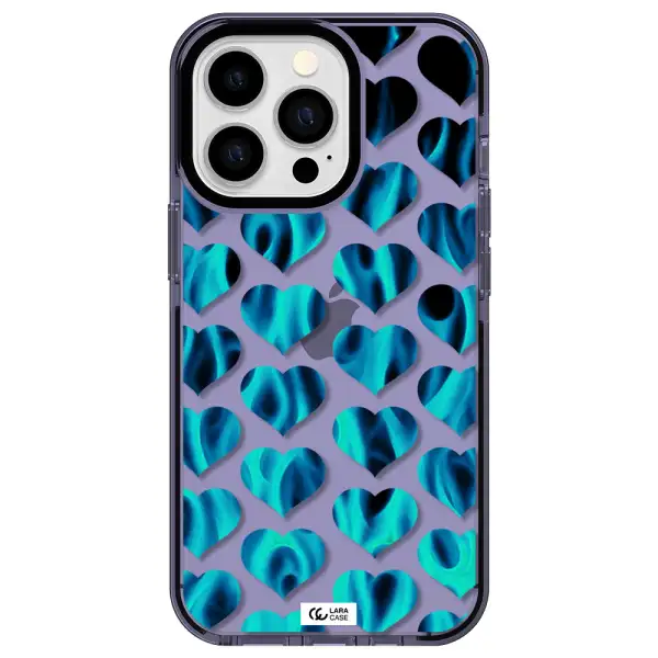 Heart Flame Apple iPhone 13 Pro impact Lilac Case