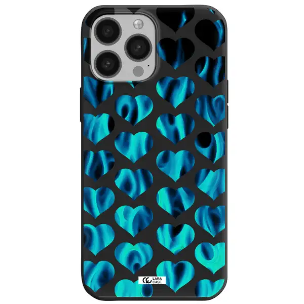 Heart Flame Apple iPhone 13 Pro Max Silicone black Case