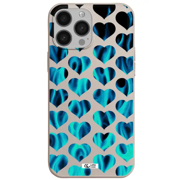 Heart Flame Apple iPhone 13 Pro Silicone Stone Case