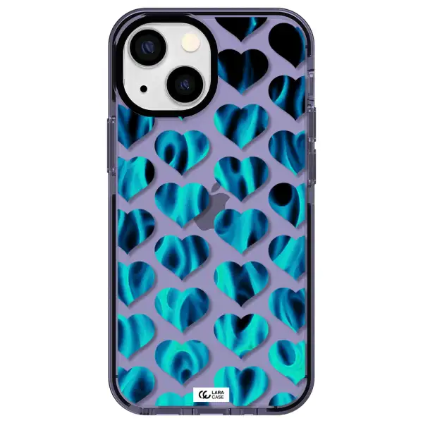 Heart Flame Apple iPhone 15 impact Lilac Case