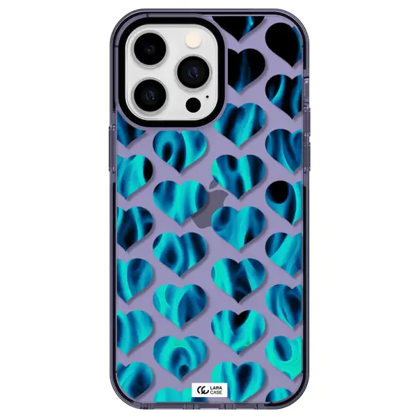 Heart Flame Apple iPhone 15 Pro Max impact Lilac Case