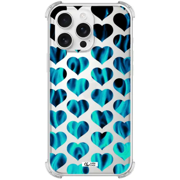 Heart Flame Apple Iphone 16 Pro Max Clear Pc Case