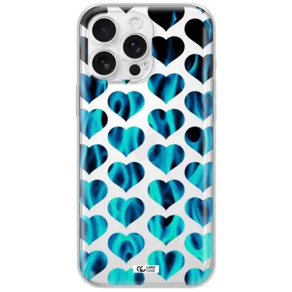 Heart Flame Apple Iphone 16 Pro Max Clear Tpu Case