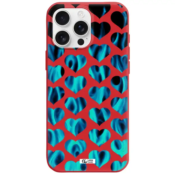 Heart Flame Apple Iphone 16 Pro Max Silicone Stone Case
