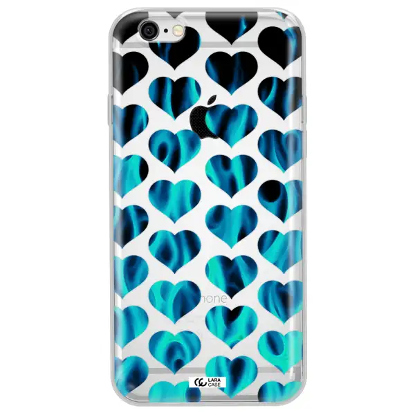 Heart Flame Apple iPhone 6 plus Clear TPU Case