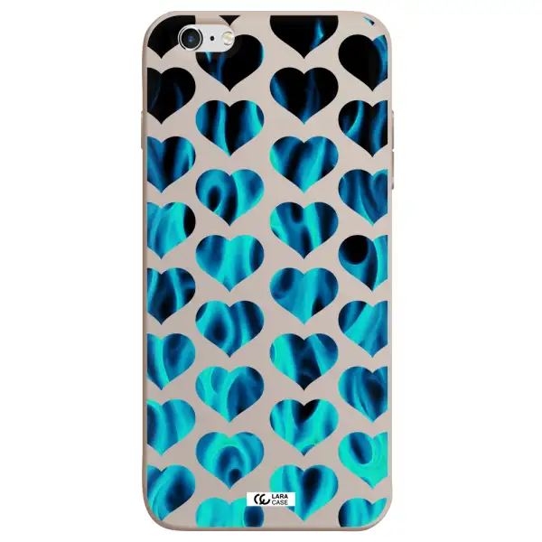 Heart Flame Apple iPhone 6 plus Silicone Stone Case