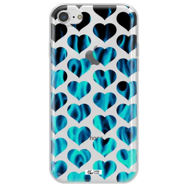 Heart Flame Apple iPhone 7 Clear TPU Case