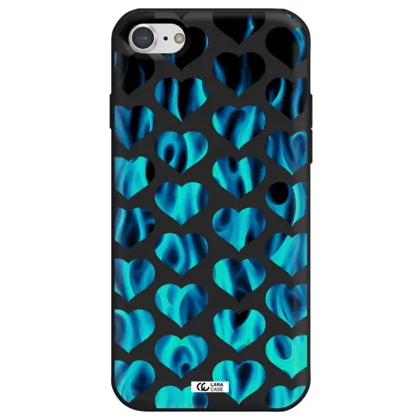 Heart Flame Apple iPhone 7 Silicone black Case