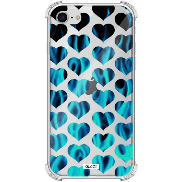 Heart Flame Apple iPhone se 2020 Clear PC Case