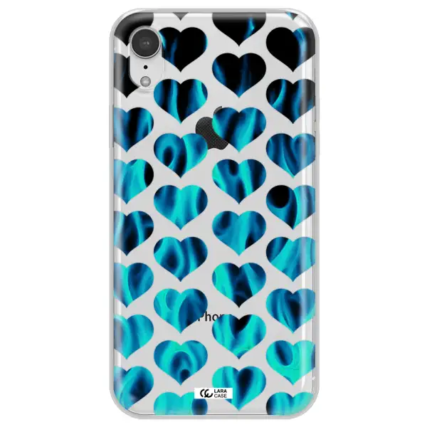 Heart Flame Apple iPhone XR Clear TPU Case