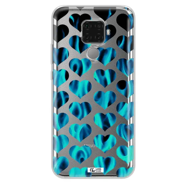 Heart Flame Huawei Mate 30 Lite Clear TPU Case