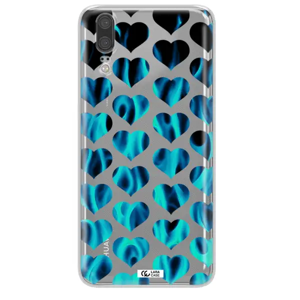 Heart Flame Huawei P20 Clear TPU Case