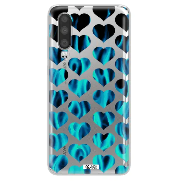 Heart Flame Huawei P30 Clear TPU Case