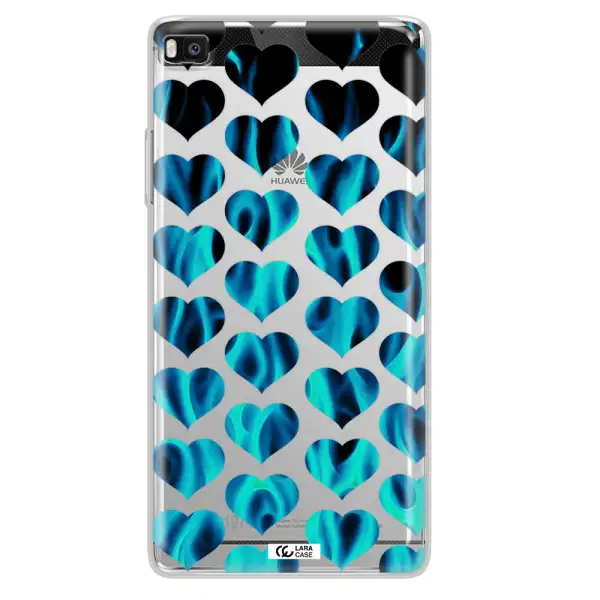 Heart Flame Huawei P8 Clear TPU Case