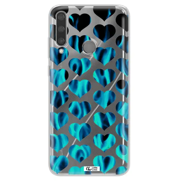 Heart Flame Huawei Y6P Clear TPU Case