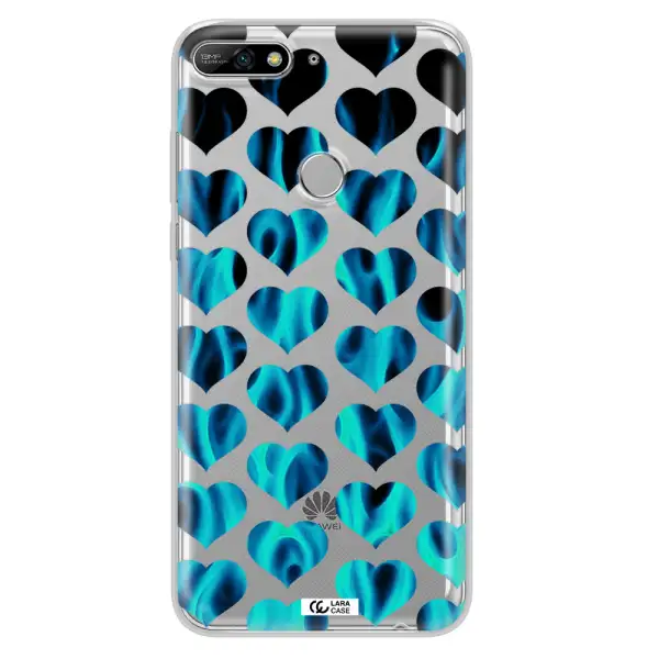 Heart Flame Huawei Y7 2018 Clear TPU Case