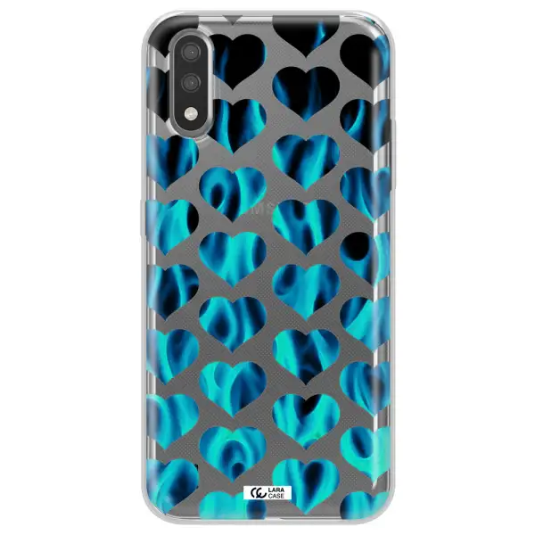 Heart Flame Samsung A01 Clear TPU Case
