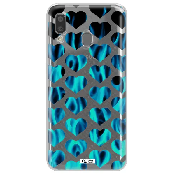 Heart Flame Samsung A20 Clear TPU Case