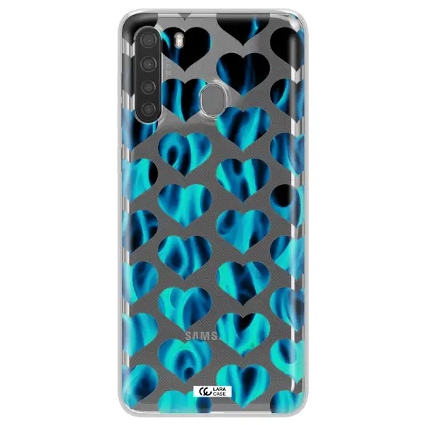 Heart Flame Samsung A21 Clear TPU Case
