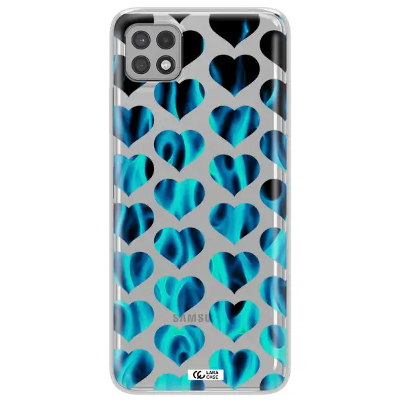 Heart Flame Samsung A22 5g Clear TPU Case