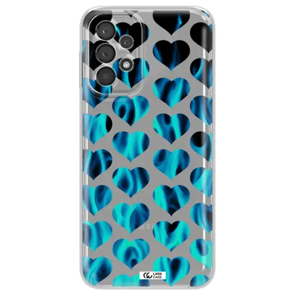Heart Flame Samsung A23 5G Clear Tpu Case