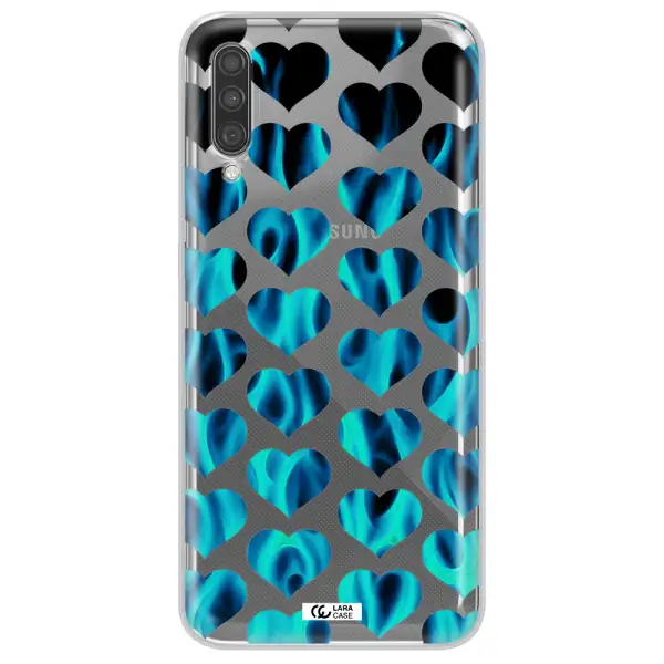 Heart Flame Samsung A30S Clear TPU Case