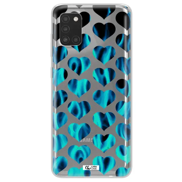 Heart Flame Samsung A31 Clear TPU Case