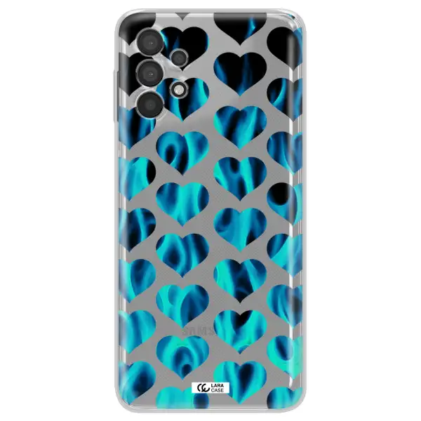 Heart Flame Samsung A32 Clear TPU Case