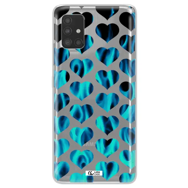 Heart Flame Samsung A51 Clear TPU Case