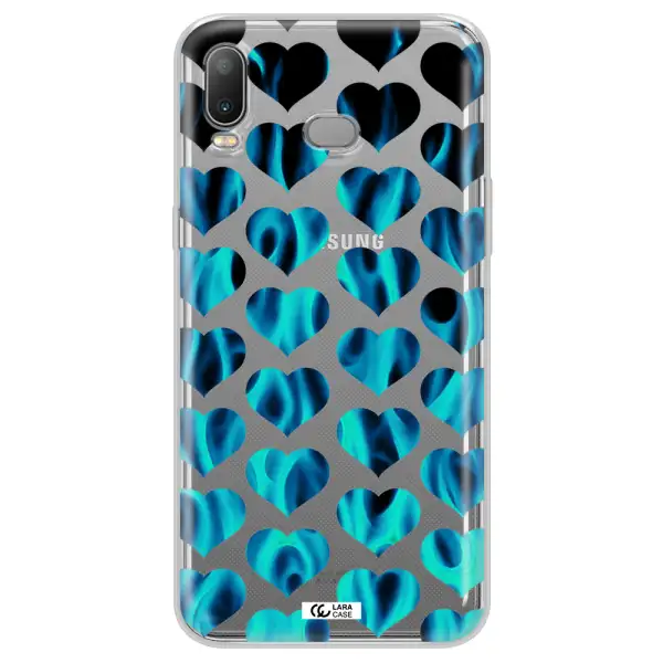 Heart Flame Samsung A6S Clear TPU Case