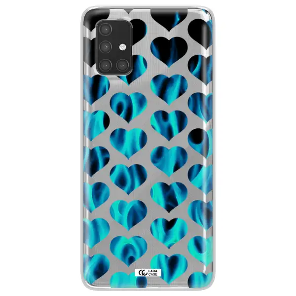 Heart Flame Samsung A71 Clear TPU Case