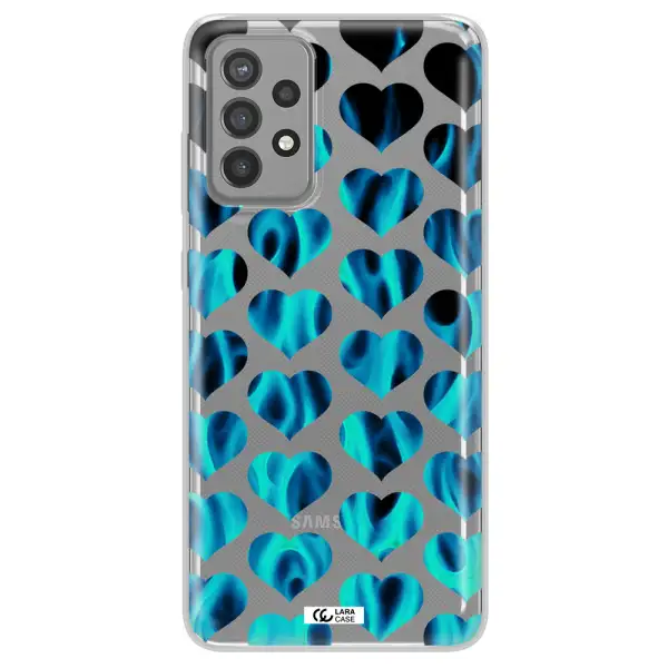 Heart Flame Samsung A72 Clear TPU Case