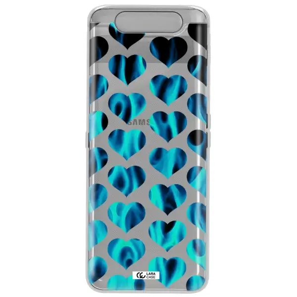 Heart Flame Samsung A80 Clear TPU Case