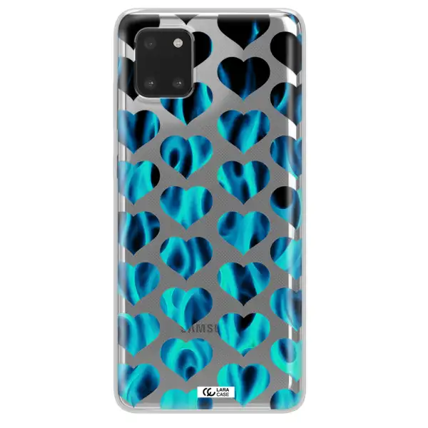 Heart Flame Samsung A81 Clear TPU Case