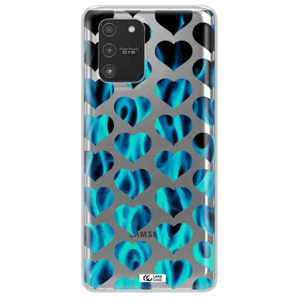Heart Flame Samsung A91 Clear TPU Case