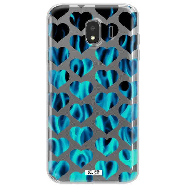 Heart Flame Samsung J4 Clear TPU Case
