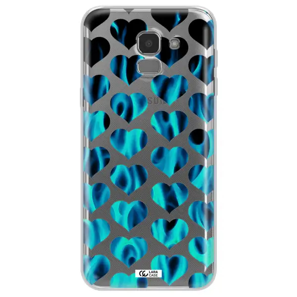 Heart Flame Samsung J6 Clear TPU Case