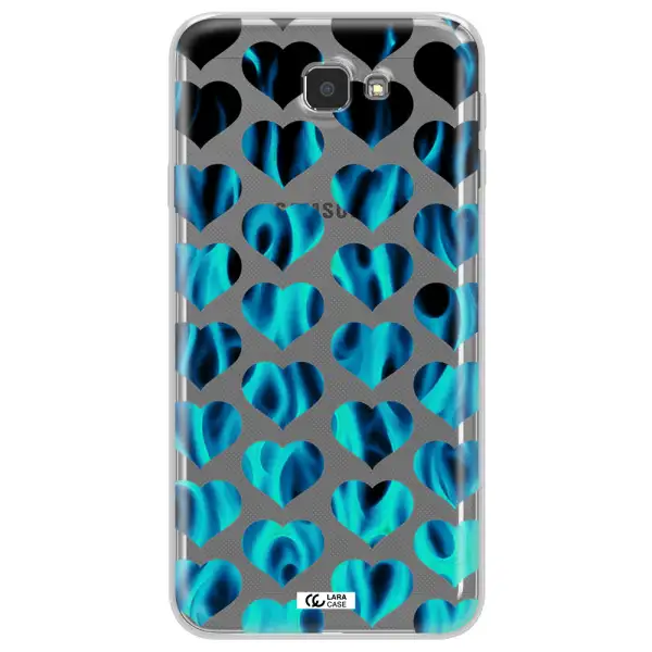Heart Flame Samsung J7 Prim Clear TPU Case