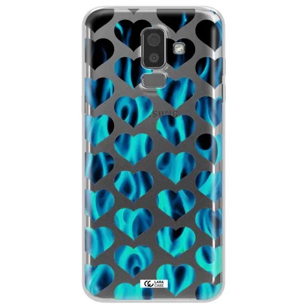 Heart Flame Samsung J8 Clear TPU Case