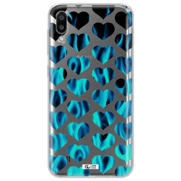 Heart Flame Samsung M10 Clear TPU Case