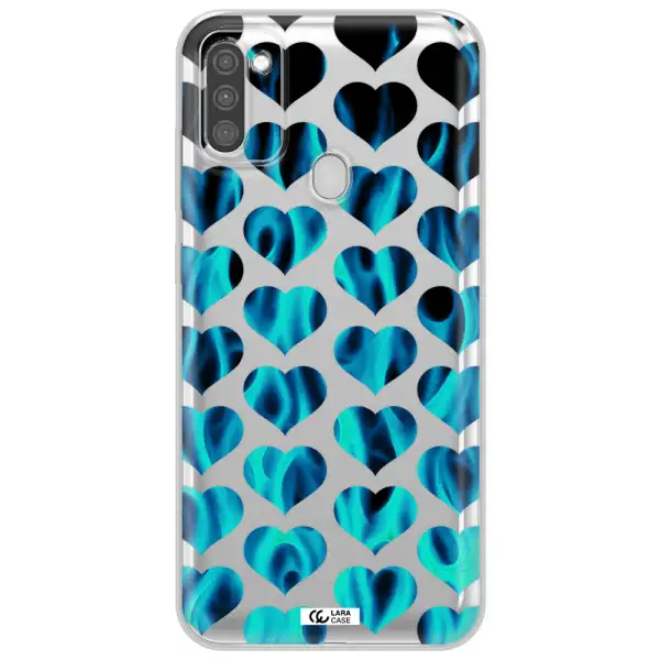 Heart Flame Samsung M11 Clear TPU Case
