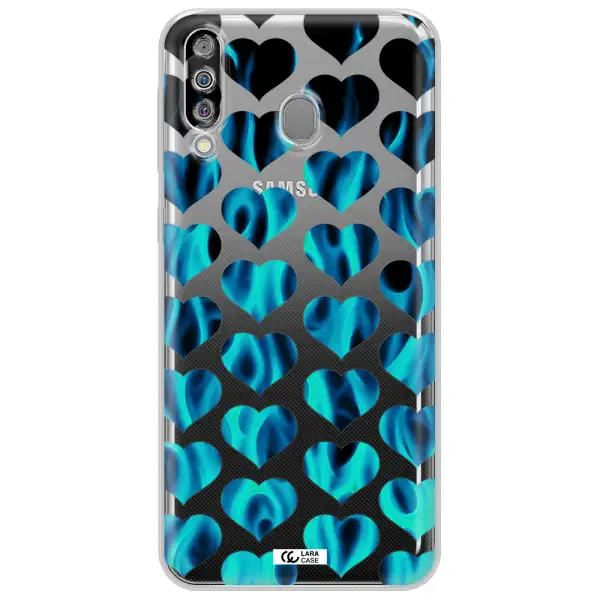 Heart Flame Samsung M30 Clear TPU Case