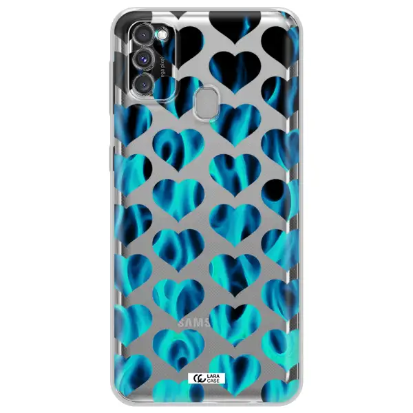 Heart Flame Samsung M30S Clear TPU Case