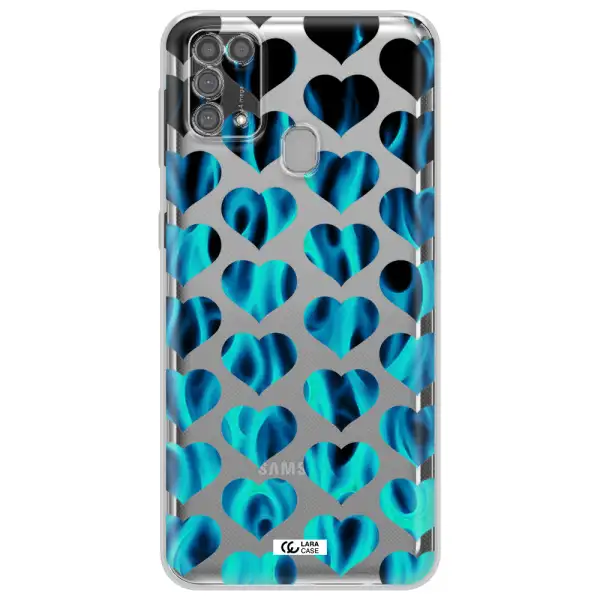 Heart Flame Samsung M31 Clear TPU Case