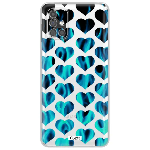 Heart Flame Samsung M51 Clear TPU Case