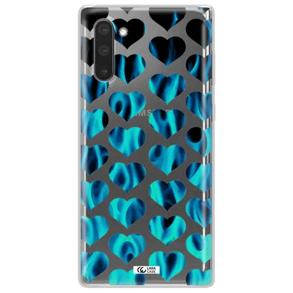 Heart Flame Samsung Note 10 Clear TPU Case