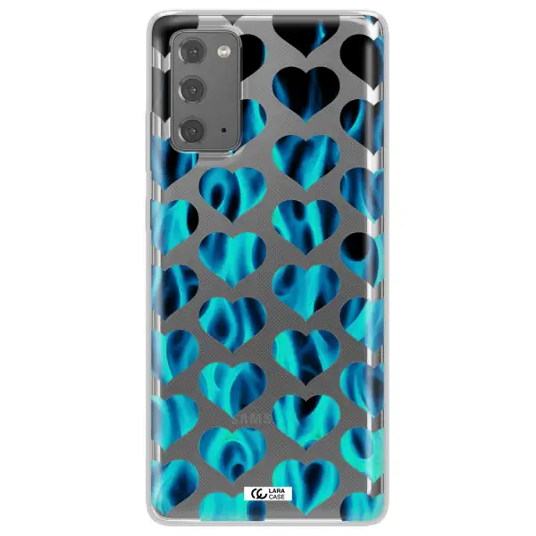 Heart Flame Samsung Note 20 Clear TPU Case